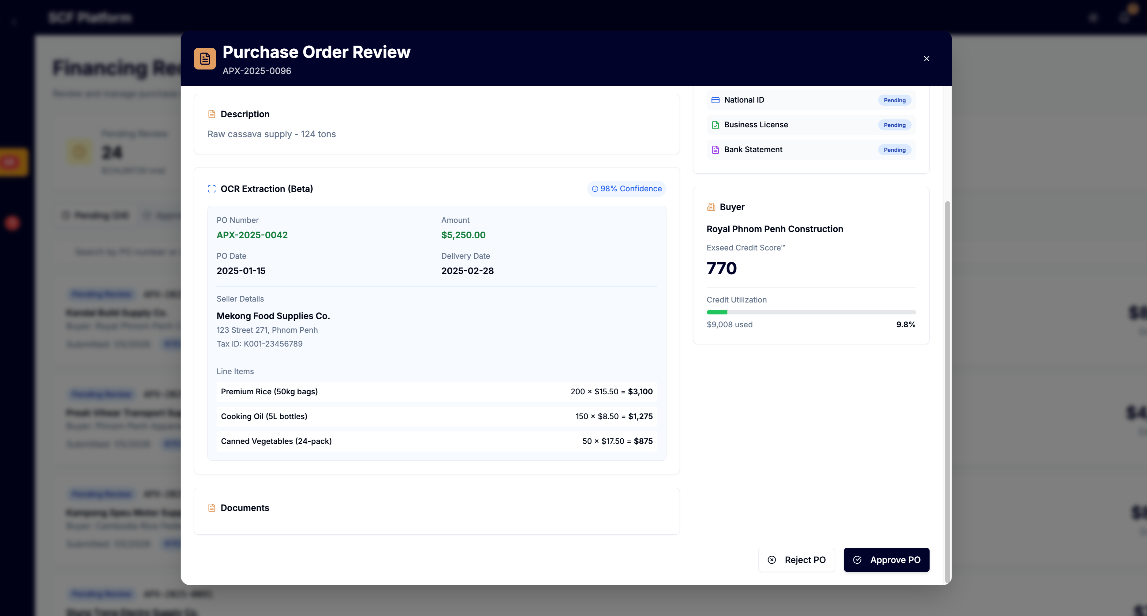 Kyu CreditBridge Dashboard
