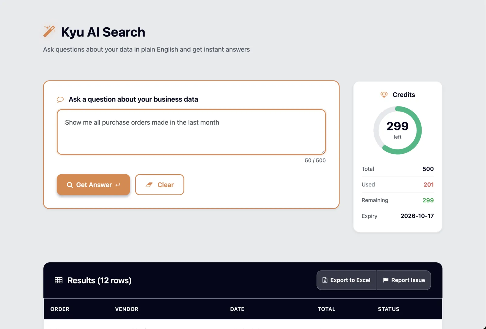 Kyu AI Smart Search - Query
